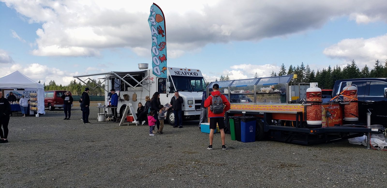 Food trucks and guests gathered at The Commons