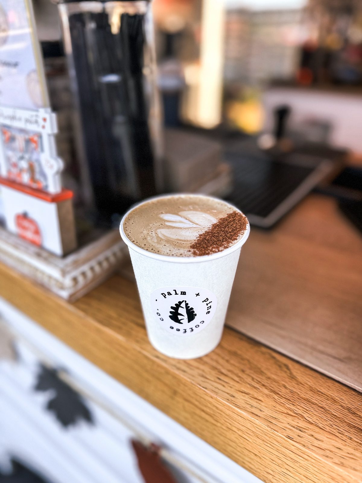 Latte from Palm + Pine Coffee